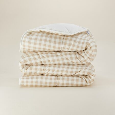 imagen comforter set vichy beige doblado entero recto