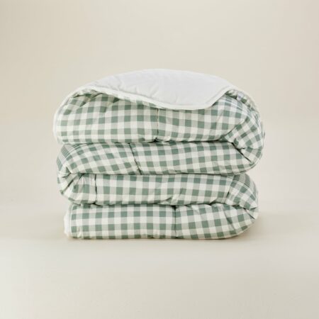 imagen comforter set vichy verde doblado entero recto